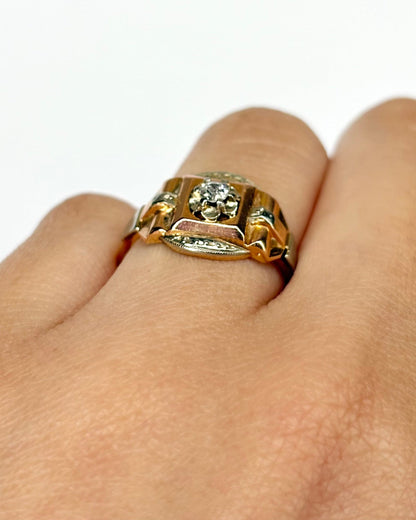 Bague Tank Art - Déco Diamant "Anaïs" - Elliade Paris