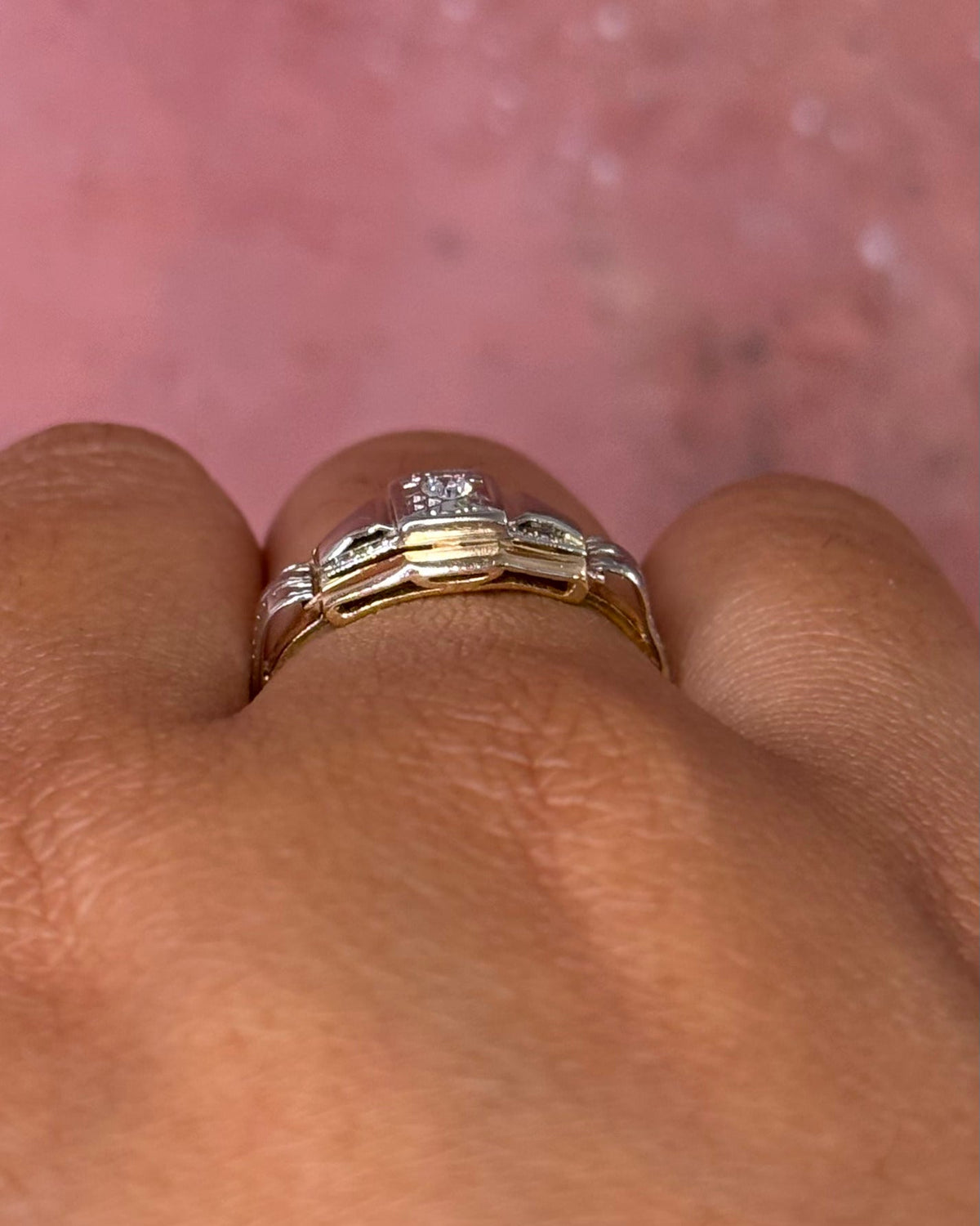Bague Tank Art-Déco Diamant "Elina" - Elliade Paris
