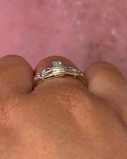 Bague Tank Art-Déco Diamant "Elina" - Elliade Paris