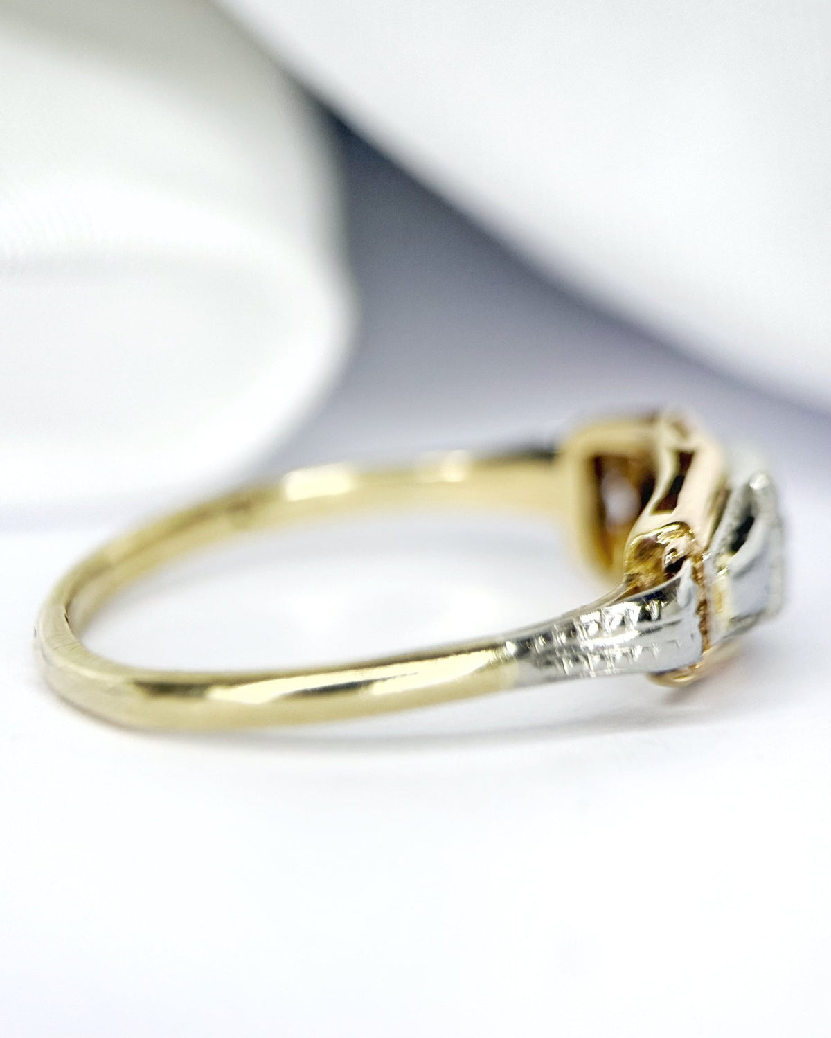 Bague Tank Art-Déco Diamant "Elina" - Elliade Paris