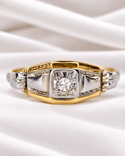 Bague Tank Art-Déco Diamant "Elina" - Elliade Paris