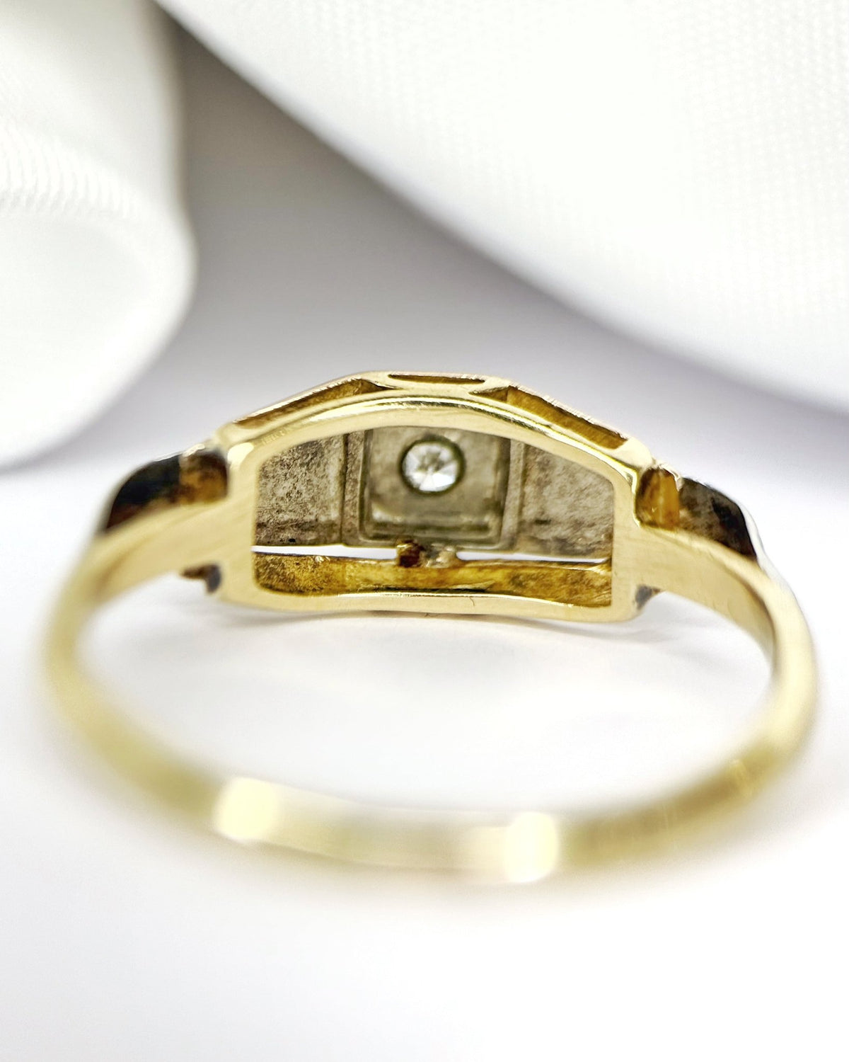 Bague Tank Art-Déco Diamant "Elina" - Elliade Paris