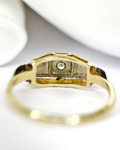 Bague Tank Art-Déco Diamant "Elina" - Elliade Paris