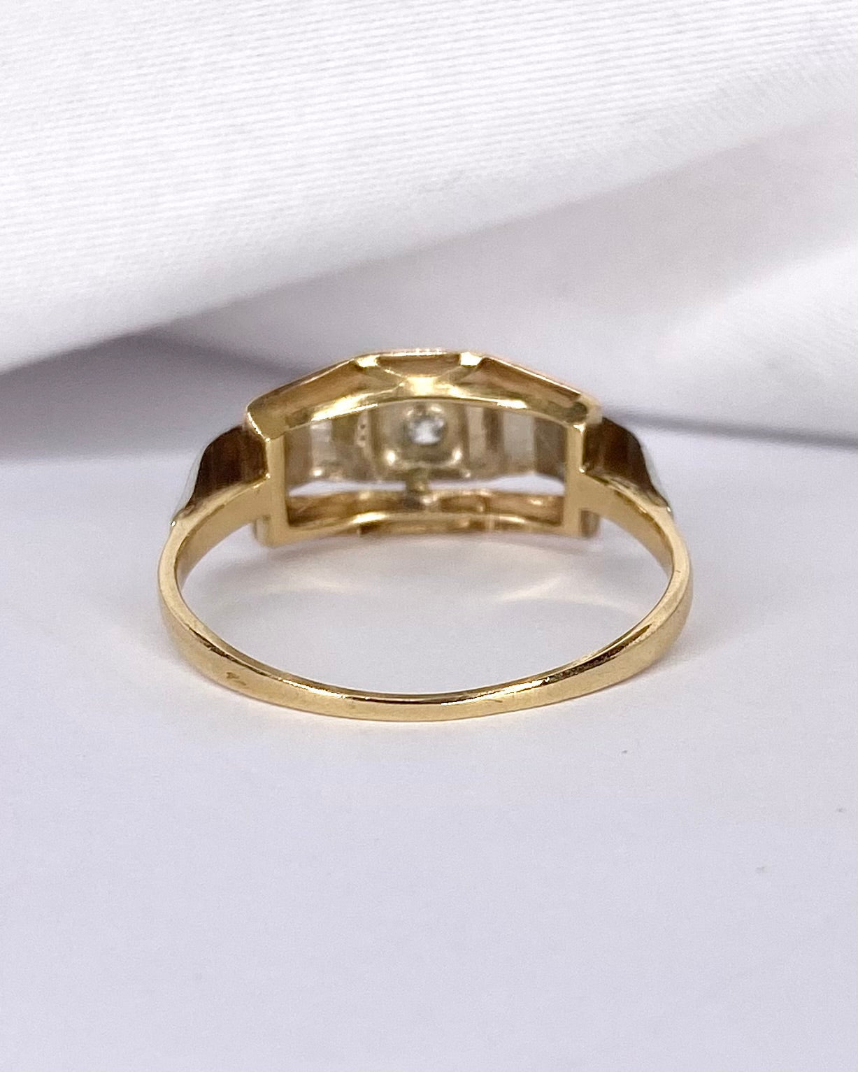 Bague Tank Art Déco Diamant "Jocelyne" - Elliade Paris