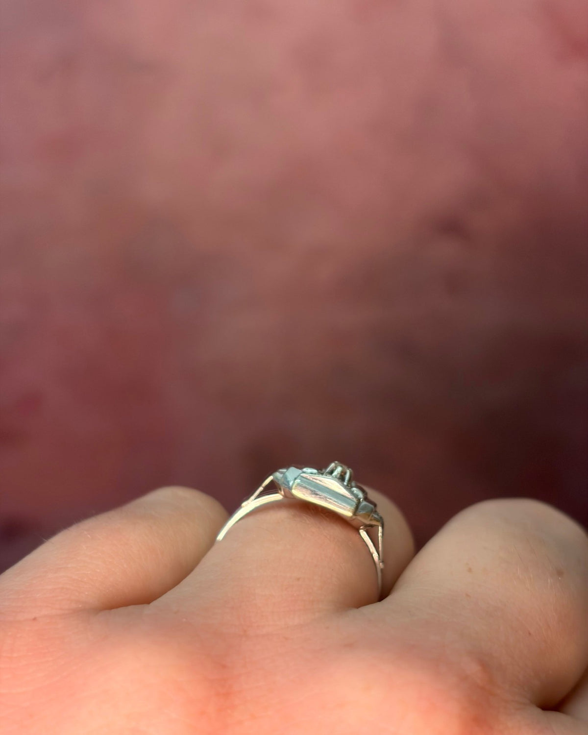 Bague Tank Art Déco Diamant "Juliette" - Elliade Paris
