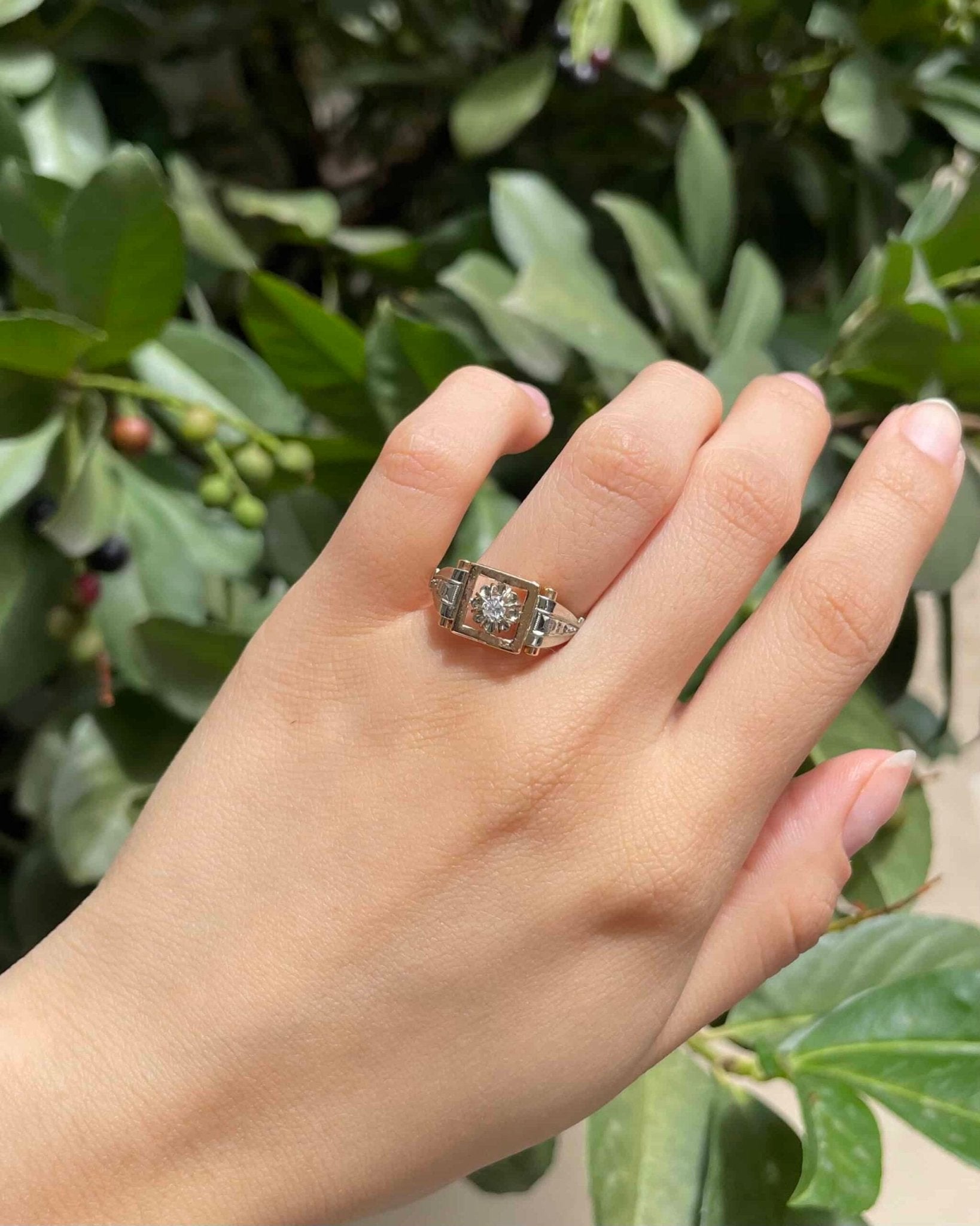Bague Tank Art - déco Diamant "Payton" - Elliade Paris