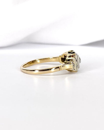 Bague Tank Art - Déco Diamants 0.41 carat "Solange" - Elliade Paris