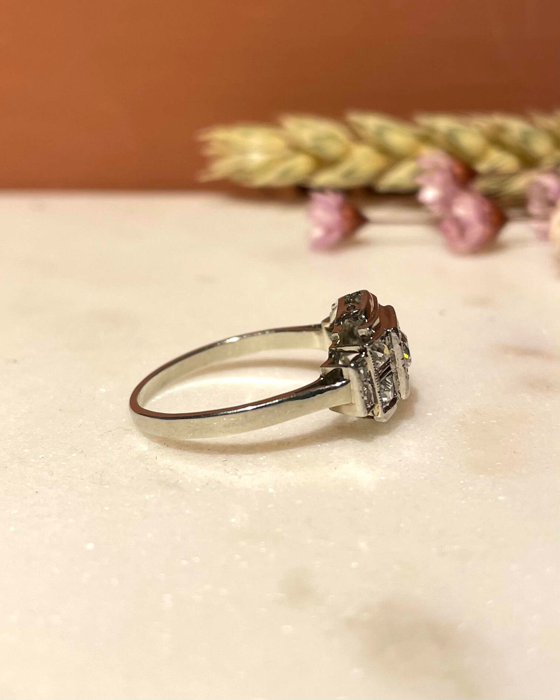 Bague Tank Art - Déco Diamants 0.56 carat &quot;Ethel&quot; - Elliade Paris