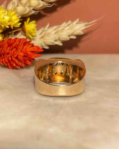 Bague Tank Art - déco Diamants &quot;Oda&quot; - Elliade Paris