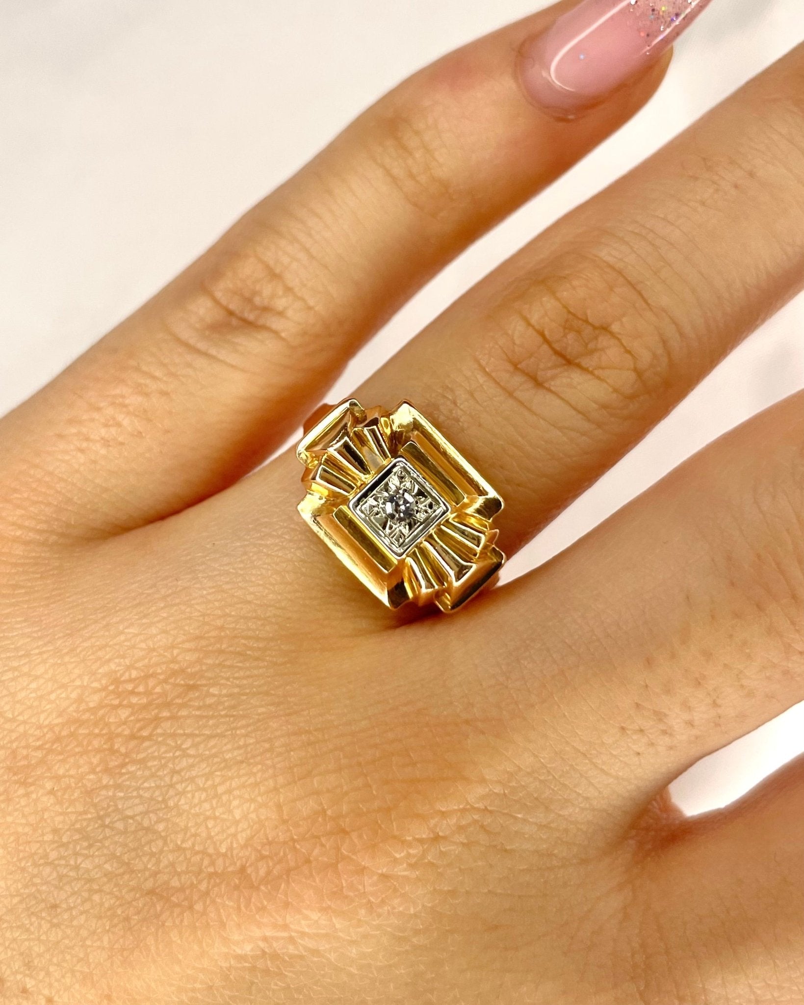 Bague Tank Diamant "Alais" - Elliade Paris