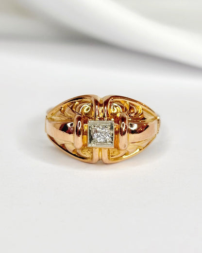 Bague Tank Diamant "Camélia" - Elliade Paris