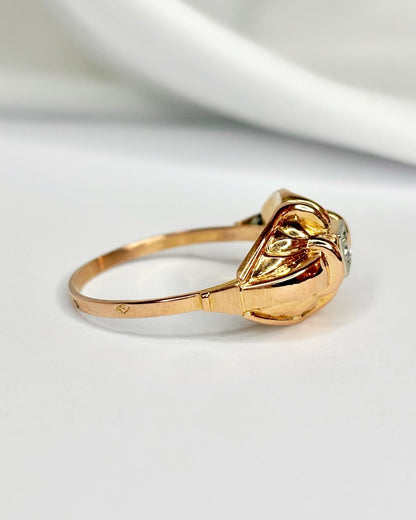 Bague Tank Diamant "Camélia" - Elliade Paris