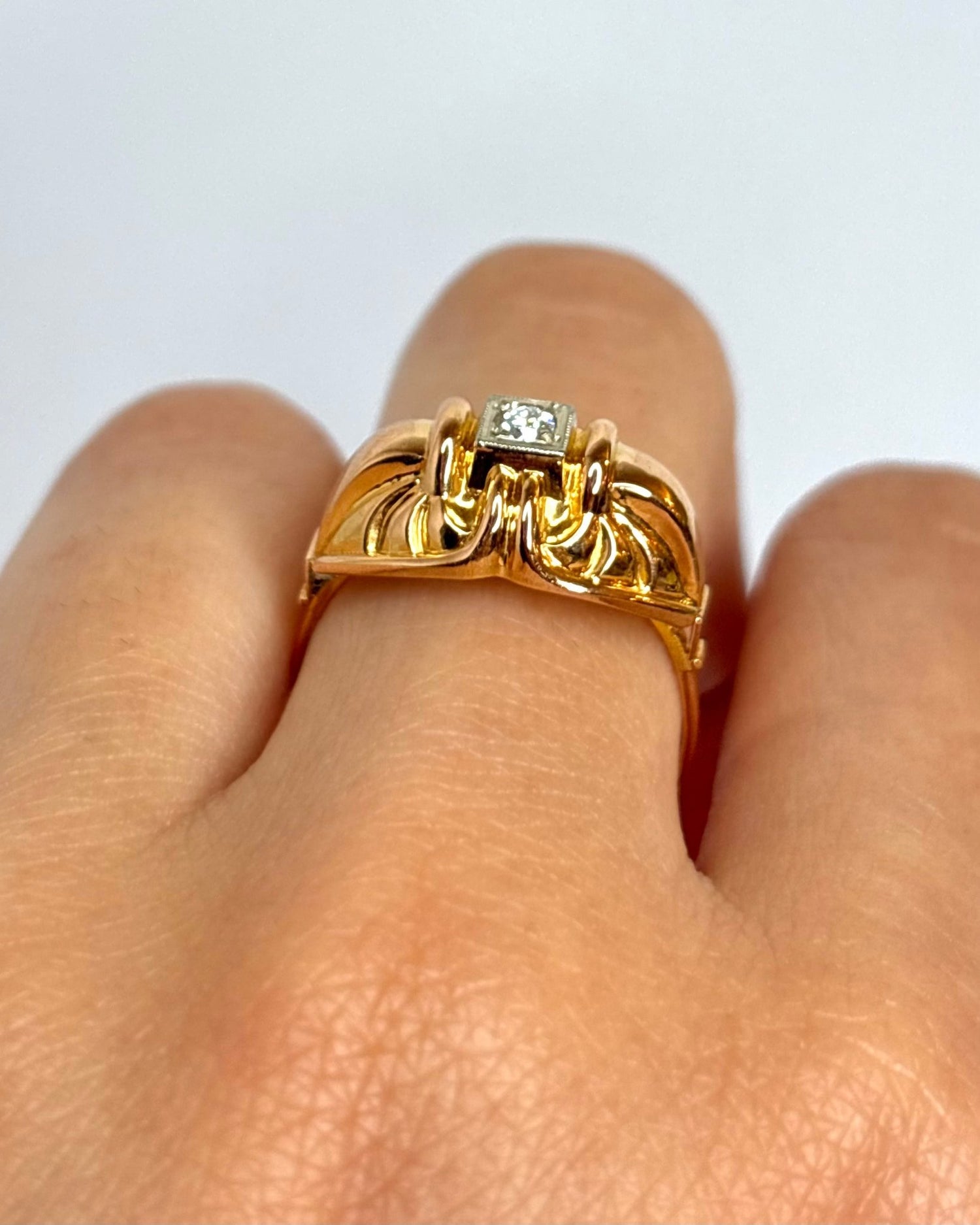 Bague Tank Diamant "Camélia" - Elliade Paris