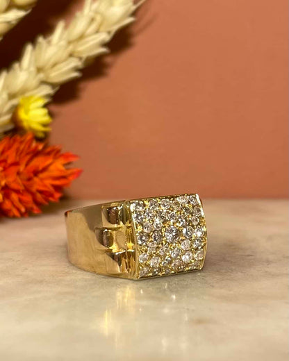 Tank Ring 37 Diamonds 0.80 carat &quot;Helena&quot;