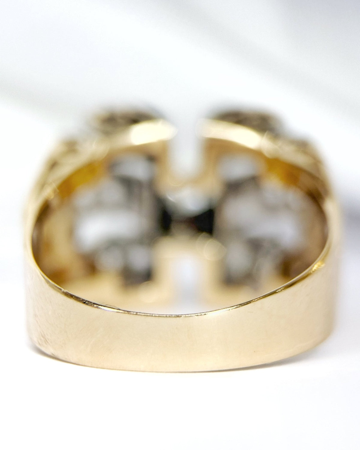 Bague Tank Diamants 0.32 carat &amp; Or 6.7g "Inaya" - Elliade Paris
