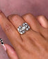 Bague Tank Diamants 0.32 carat & Or 6.7g "Inaya" - Elliade Paris