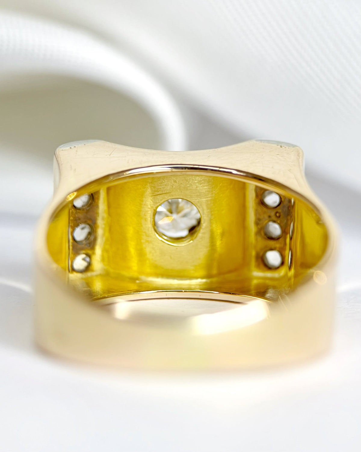 Bague Tank Diamants 0.33 carat &amp; Or 18 carats 6.36g "Lola" - Elliade Paris