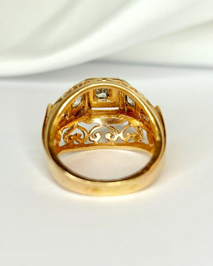 Bague Tank Diamants 0.35 carat &amp; Or 18 carats 7,58g "Lana" - Elliade Paris