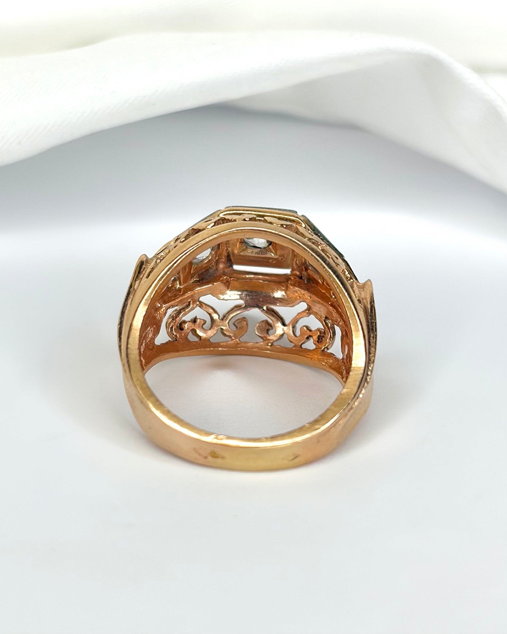 Bague Tank Diamants 0.35 carat &amp; Or 18 carats 7,58g "Lana" - Elliade Paris