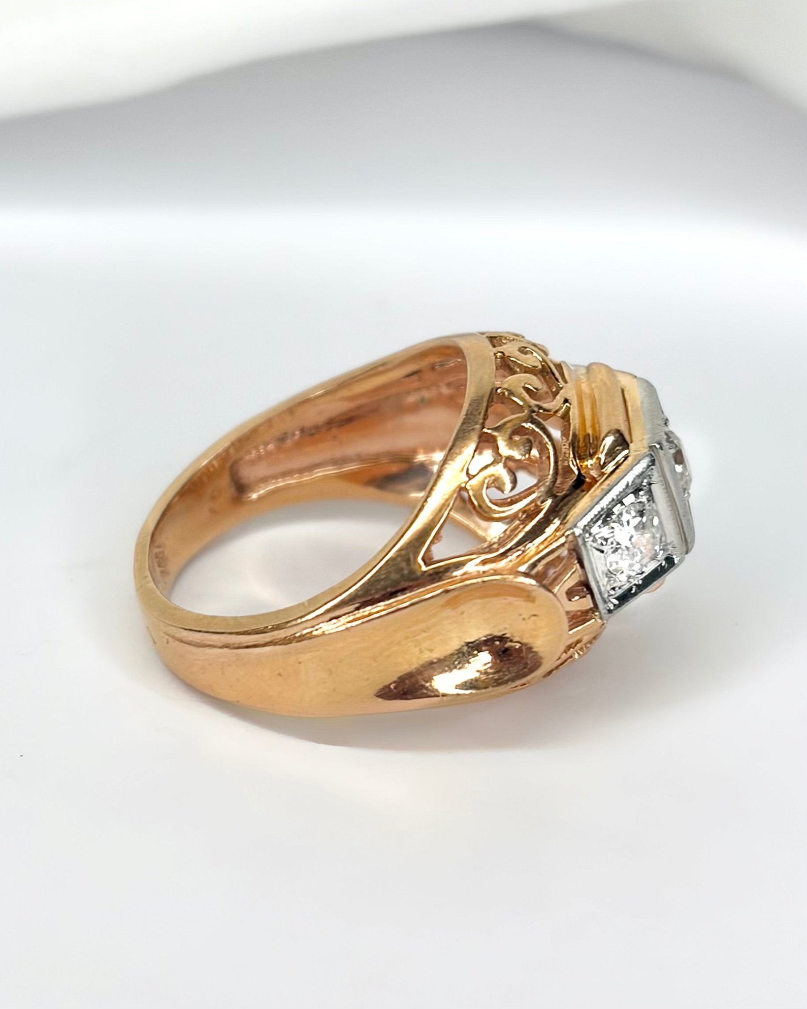 Bague Tank Diamants 0.35 carat &amp; Or 18 carats 7,58g "Lana" - Elliade Paris