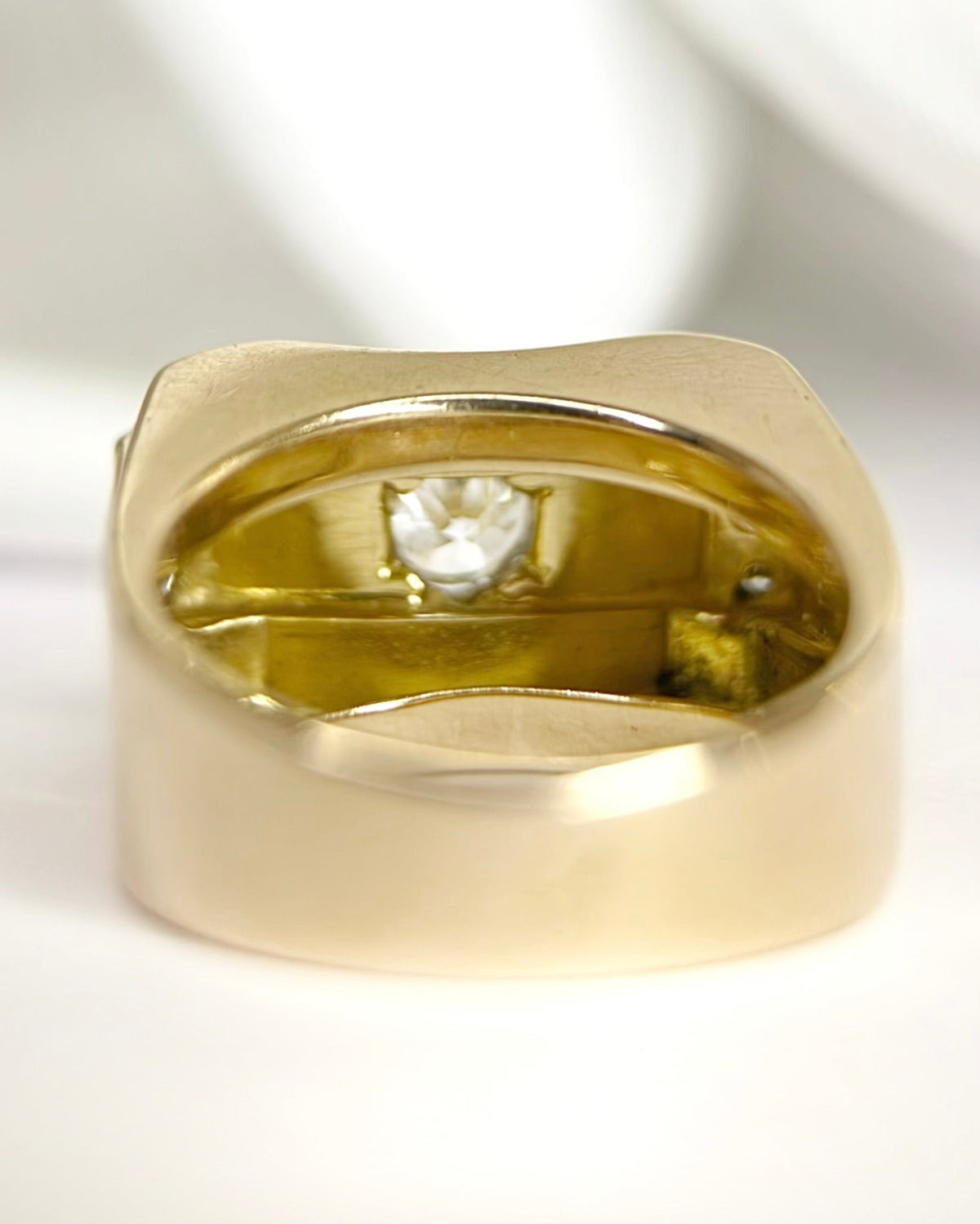 Bague Tank Diamants 0.57 carat &amp; Or 18 carats 8.86g "Cassie" - Elliade Paris