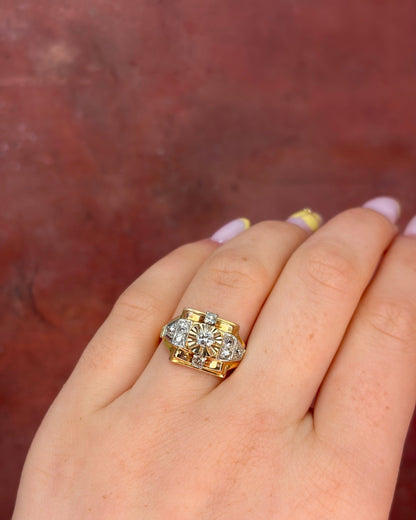 Bague Tank Diamants 0.57 carat "Sabine" - Elliade Paris