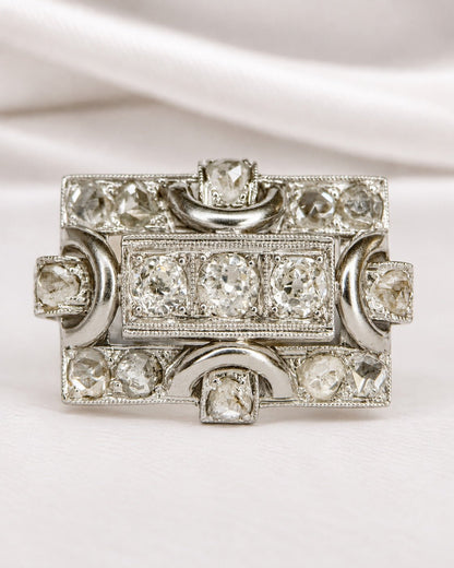 Bague Tank Diamants 0.96 carat &amp; or 8.64g "Elodie" - Elliade Paris