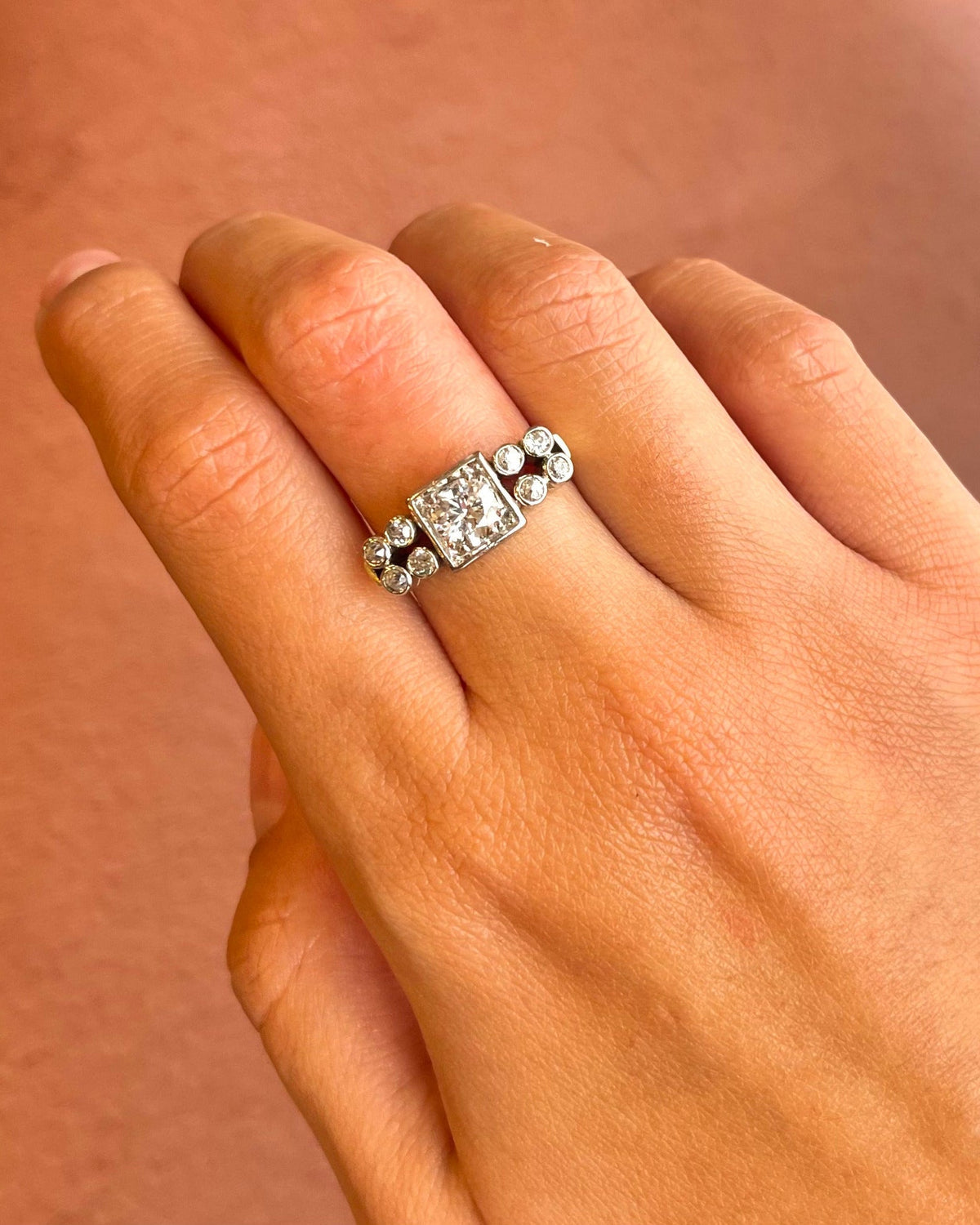 Bague Tank Diamants 1 carat F/SI2 "Hervé" - Elliade Paris
