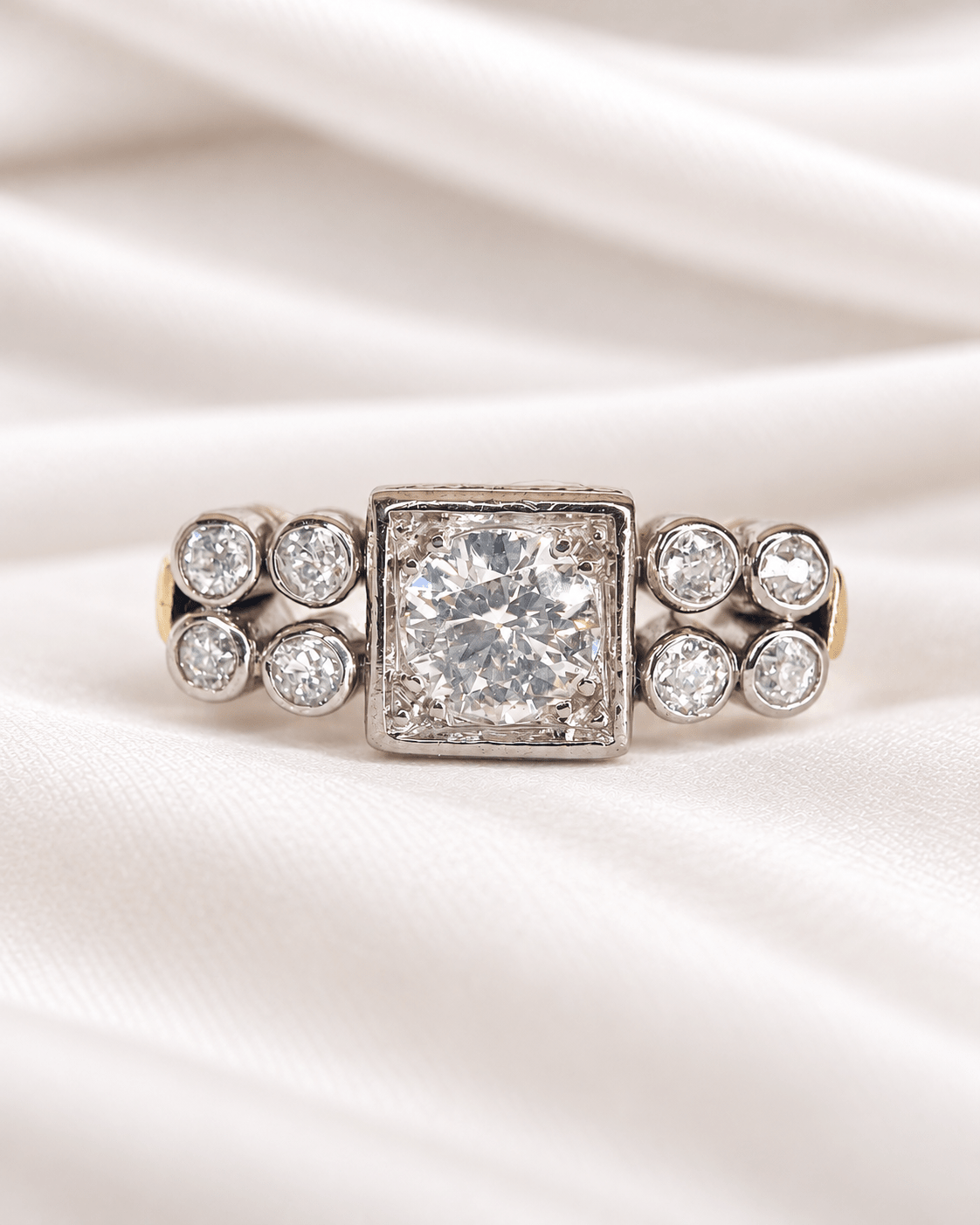 Bague Tank Diamants 1 carat F/SI2 "Hervé" - Elliade Paris