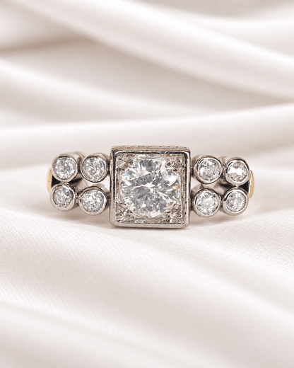 Bague Tank Diamants 1 carat F/SI2 "Hervé" - Elliade Paris