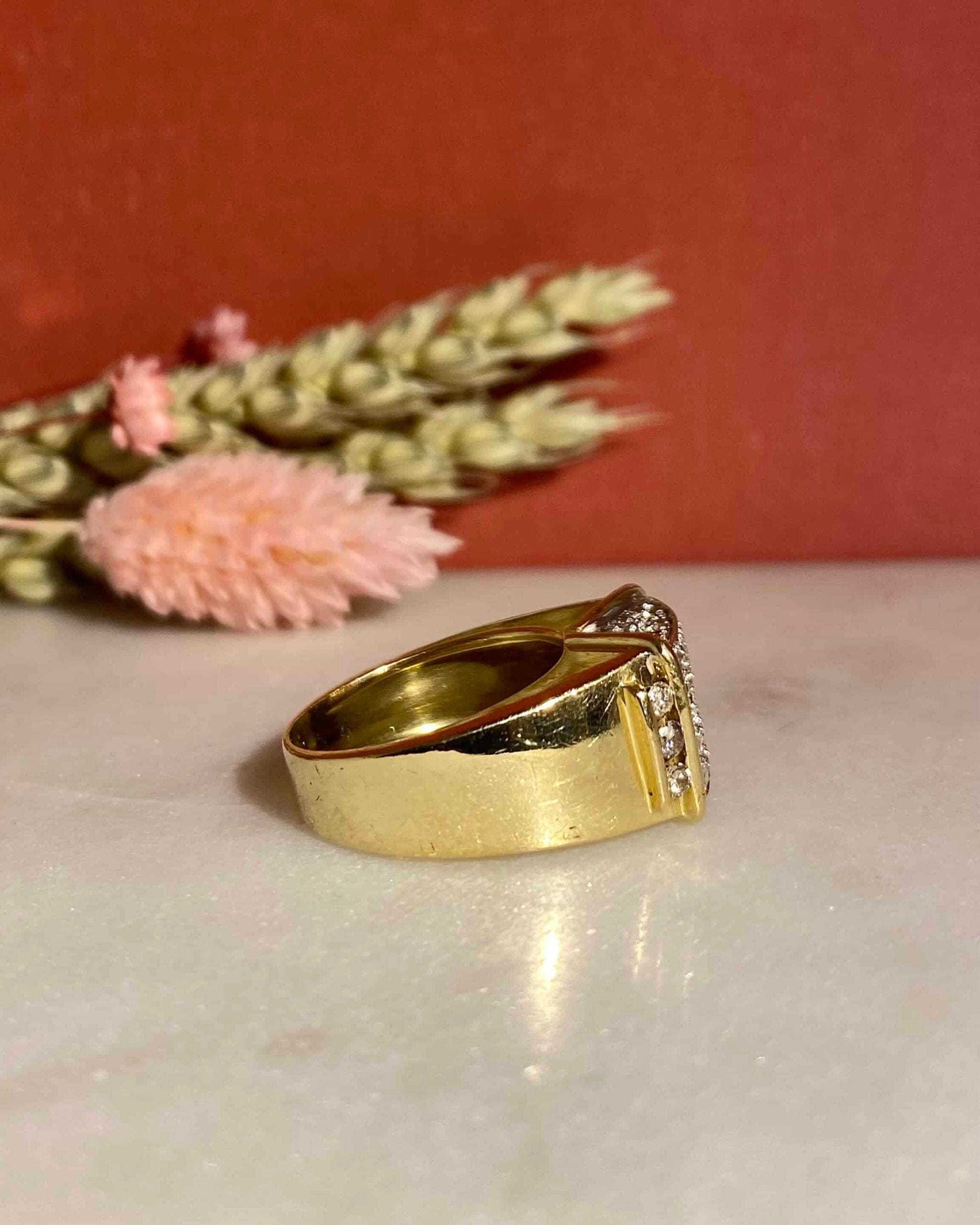 Bague Vintage Tank 60 Diamants "Christina" - Elliade Paris