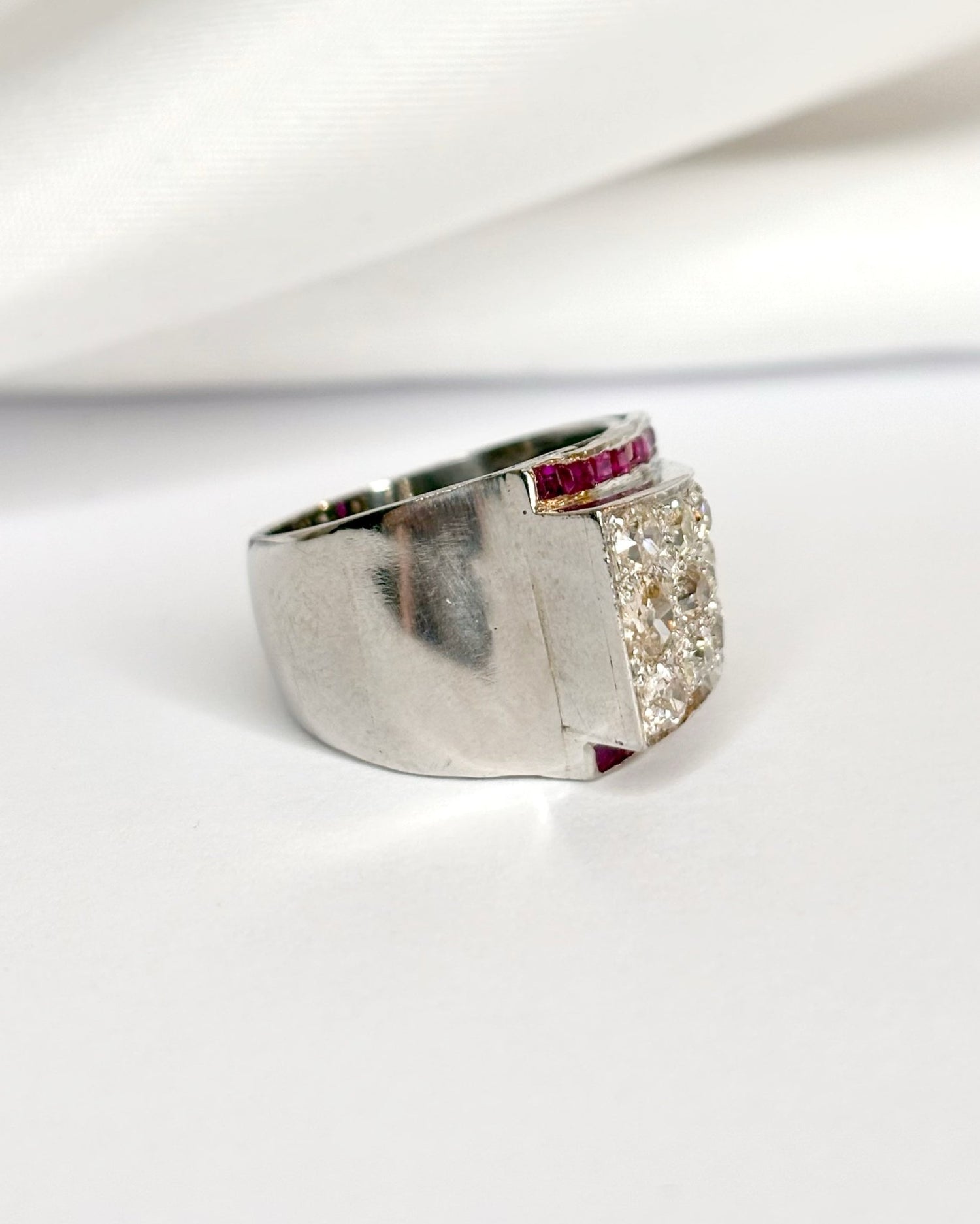 Bague Tank Diamants 1.20 carat &amp; or 10,12 g "Samantha" - Elliade Paris