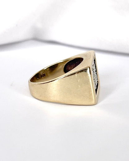 Bague Tank Diamants 1.20 carat &amp; Or 9.15g "Océane" - Elliade Paris