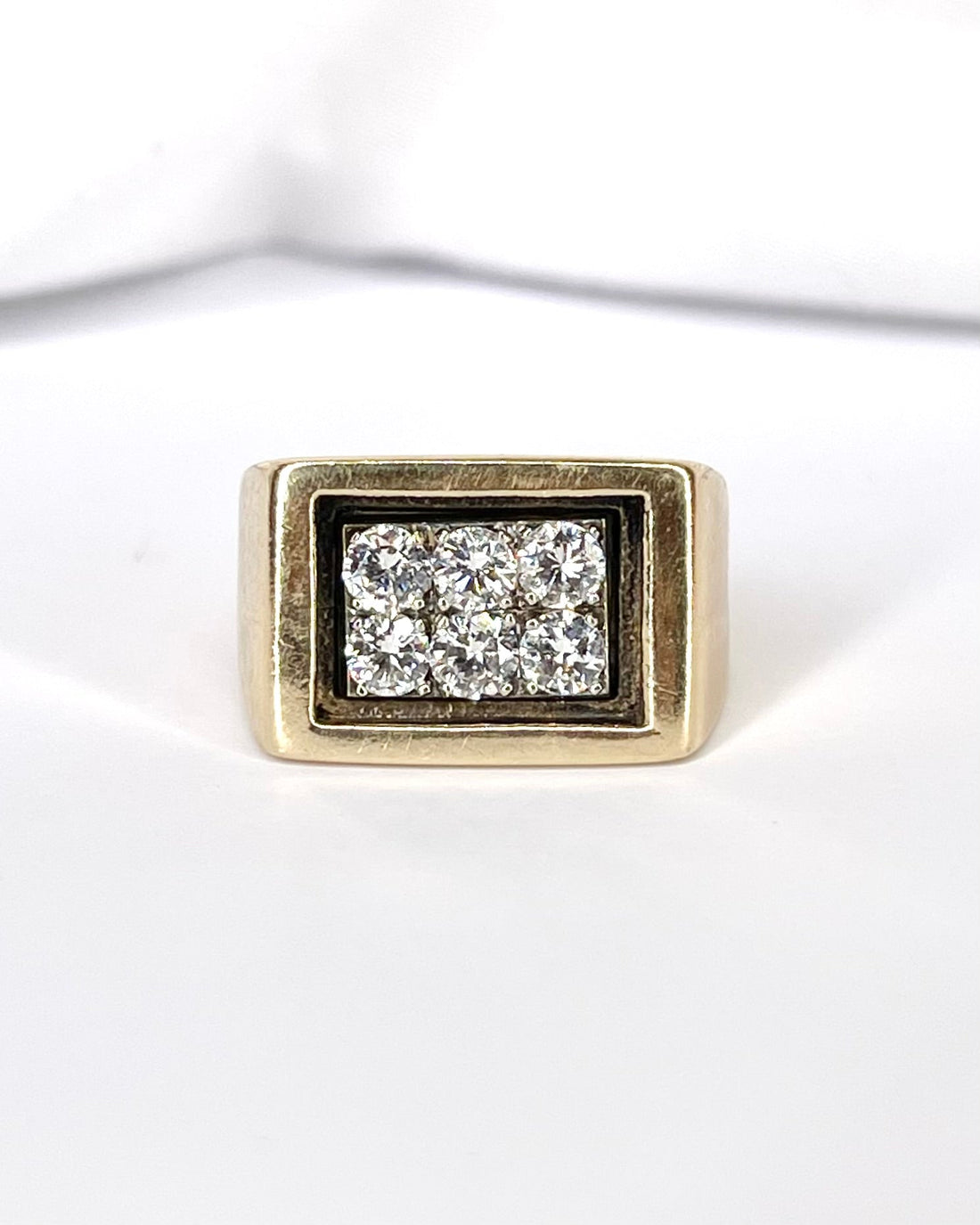 Bague Tank Diamants 1.20 carat &amp; Or 9.15g "Océane" - Elliade Paris