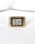 Bague Tank Diamants 1.20 carat & Or 9.15g "Océane" - Elliade Paris