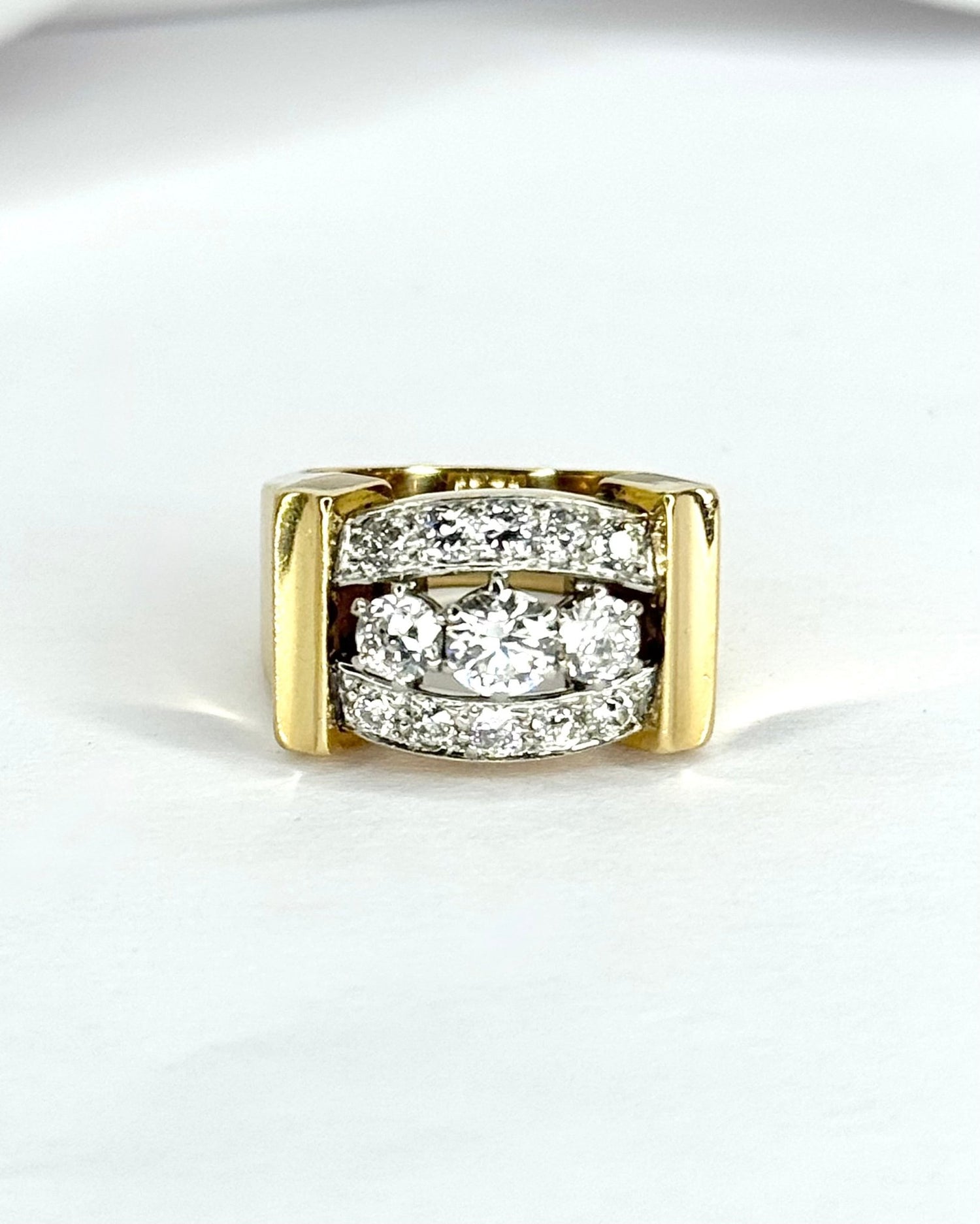 Bague Tank Diamants 1.40 carat "Rémi" - Elliade Paris
