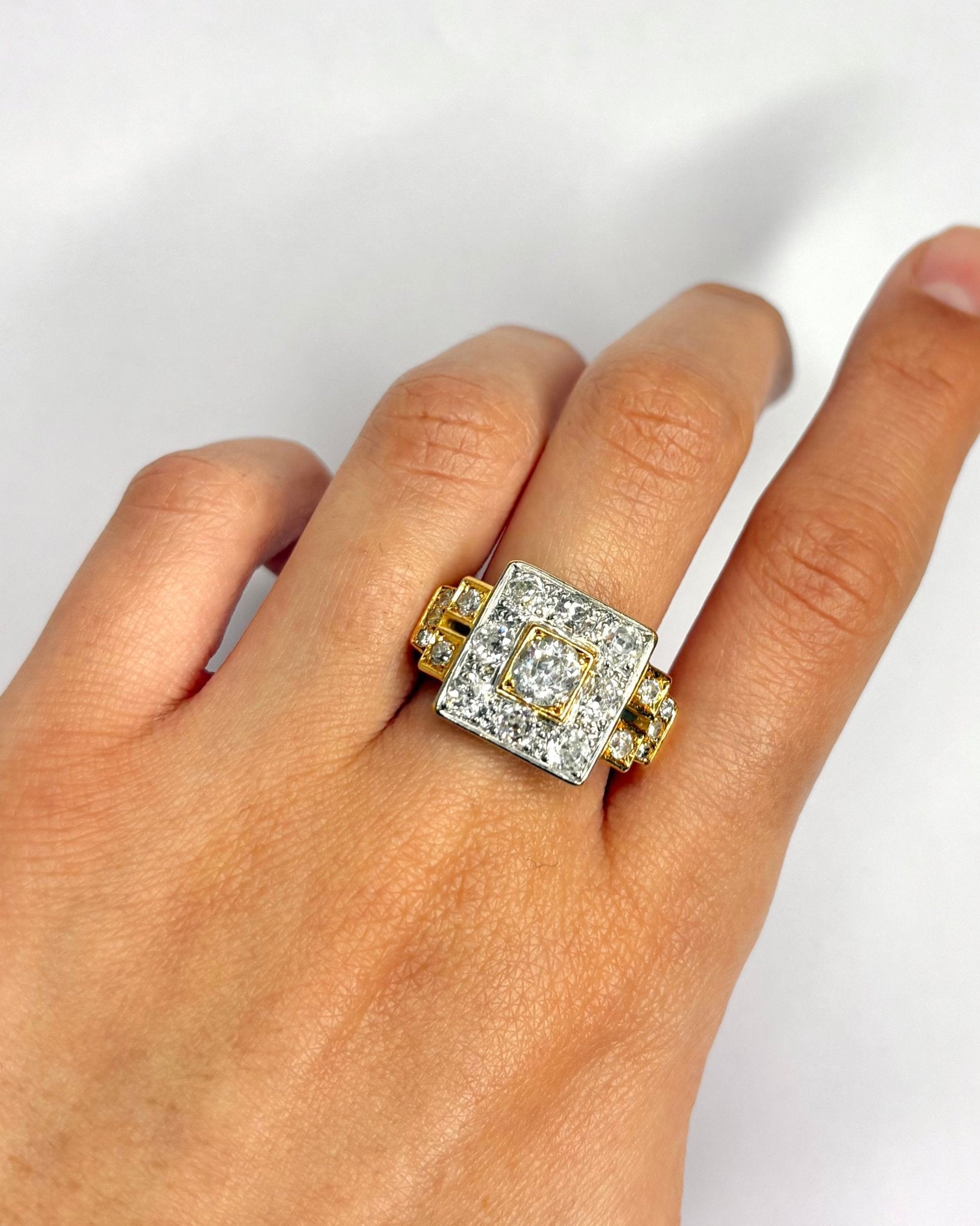 Bague Tank Diamants 3.13 carats "Pénelope" - Elliade Paris