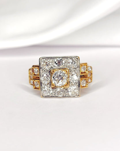 Bague Tank Diamants 3.13 carats "Pénelope" - Elliade Paris