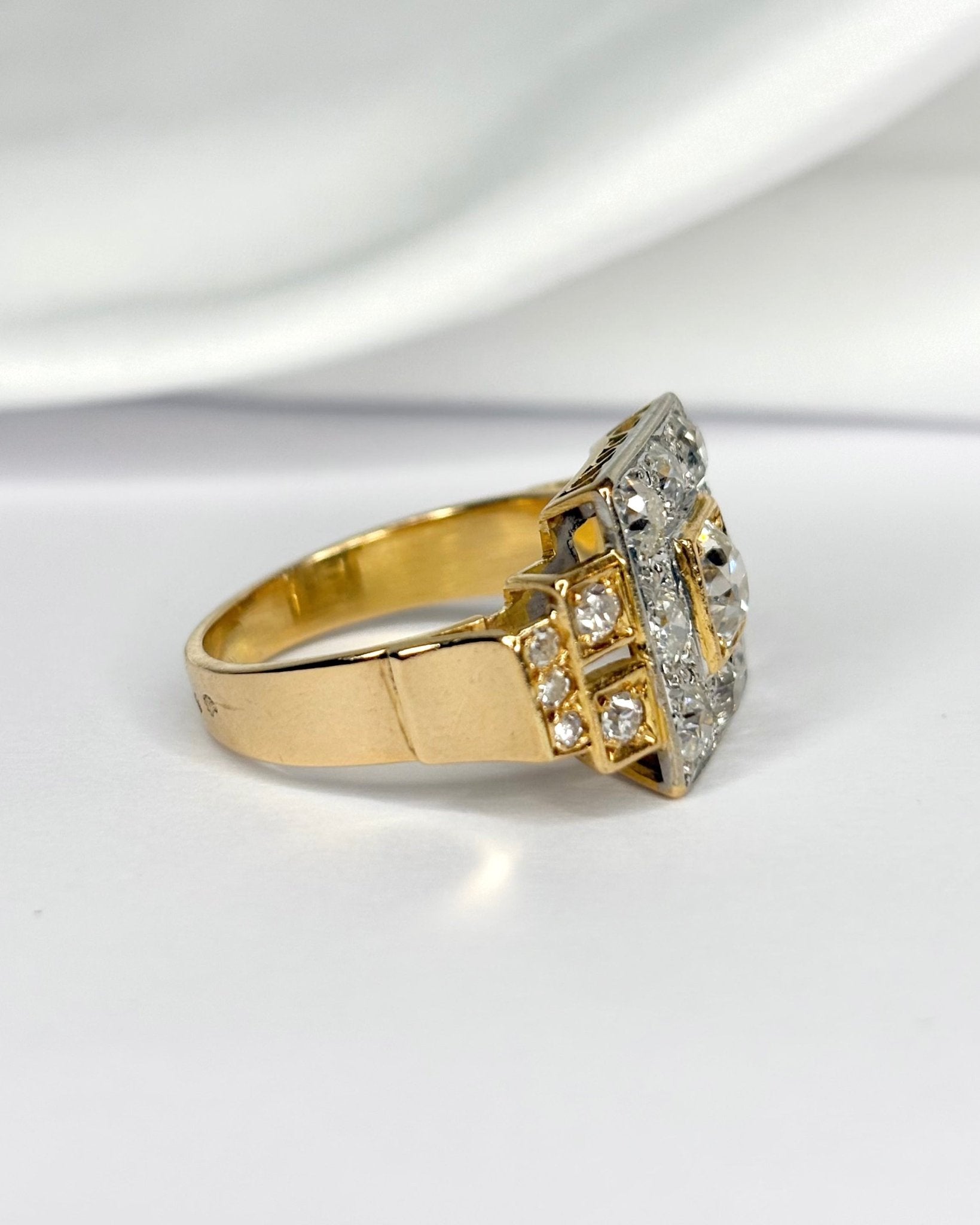 Bague Tank Diamants 3.13 carats "Pénelope" - Elliade Paris
