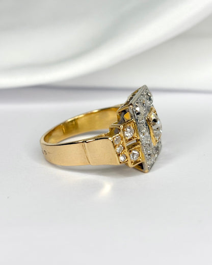 Bague Tank Diamants 3.13 carats "Pénelope" - Elliade Paris