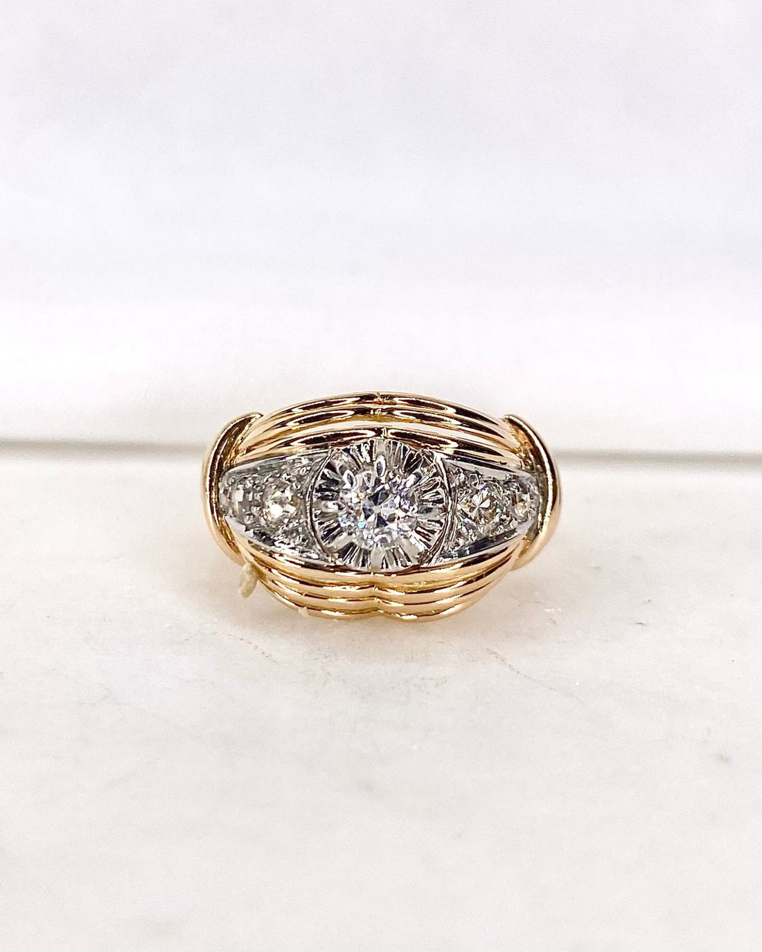 Bague Tank Diamants &quot;Manille&quot; - Elliade Paris