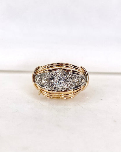 Bague Tank Diamants &quot;Manille&quot; - Elliade Paris