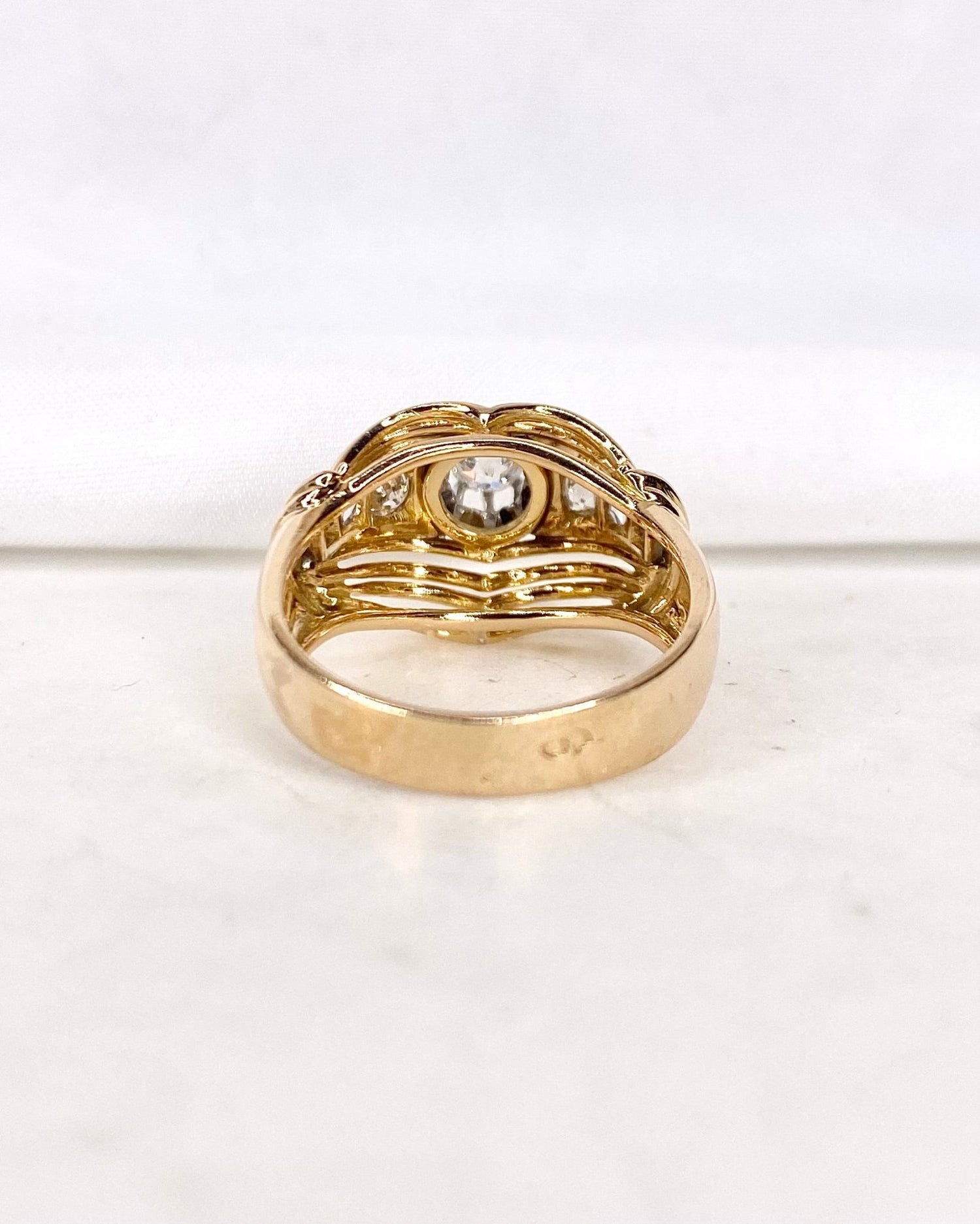 Bague Tank Diamants &quot;Manille&quot; - Elliade Paris