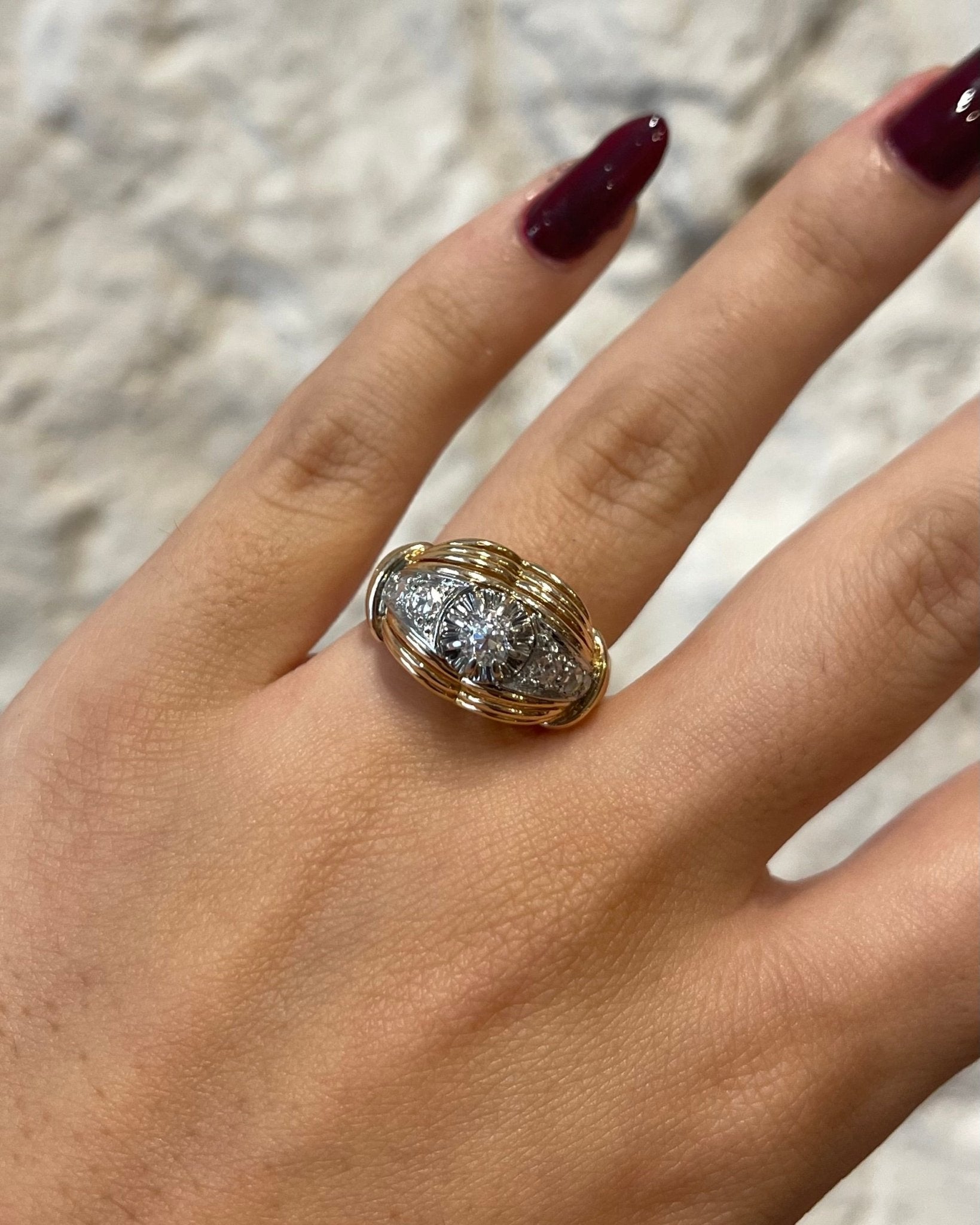 Bague Tank Diamants &quot;Manille&quot; - Elliade Paris