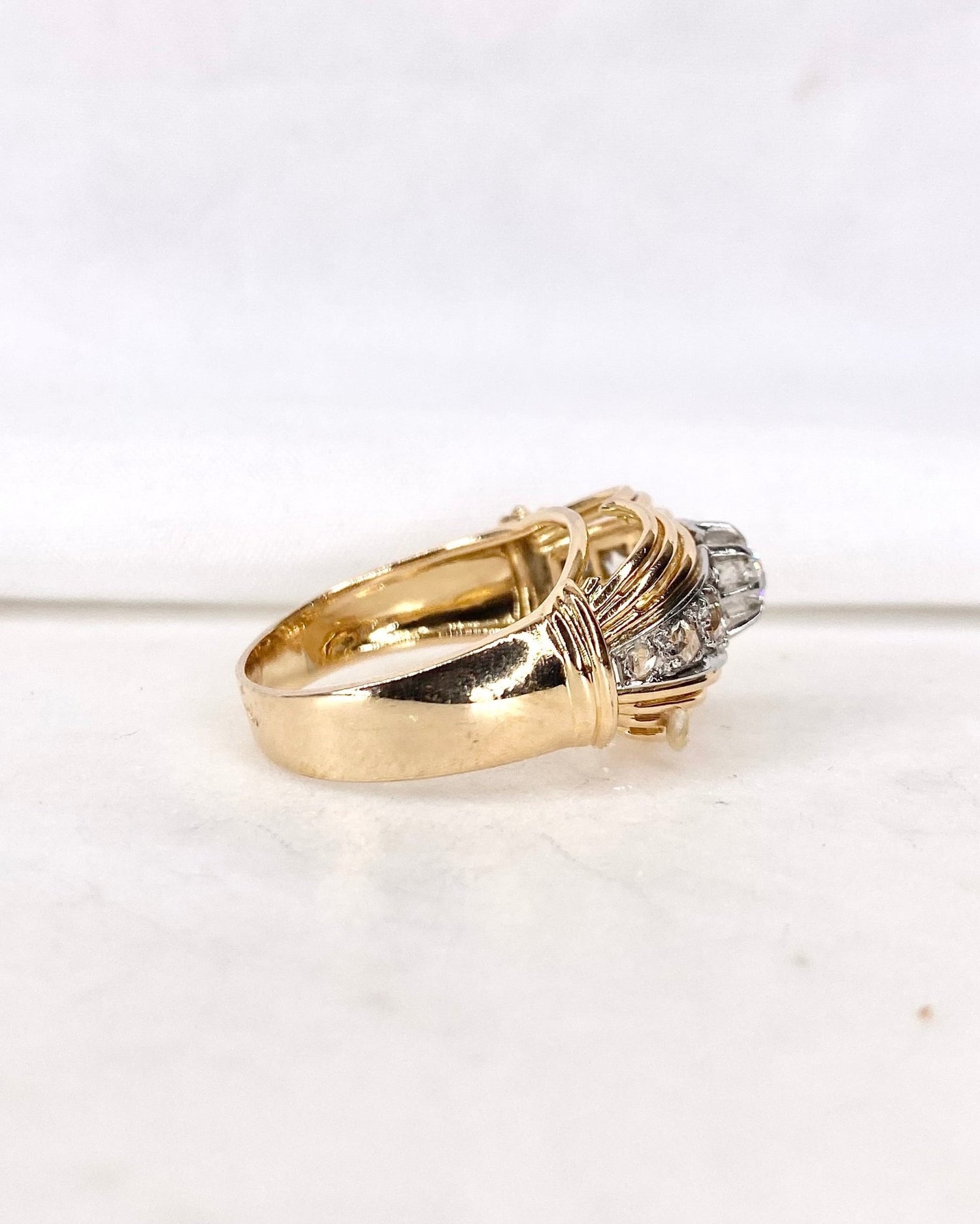 Bague Tank Diamants &quot;Manille&quot; - Elliade Paris