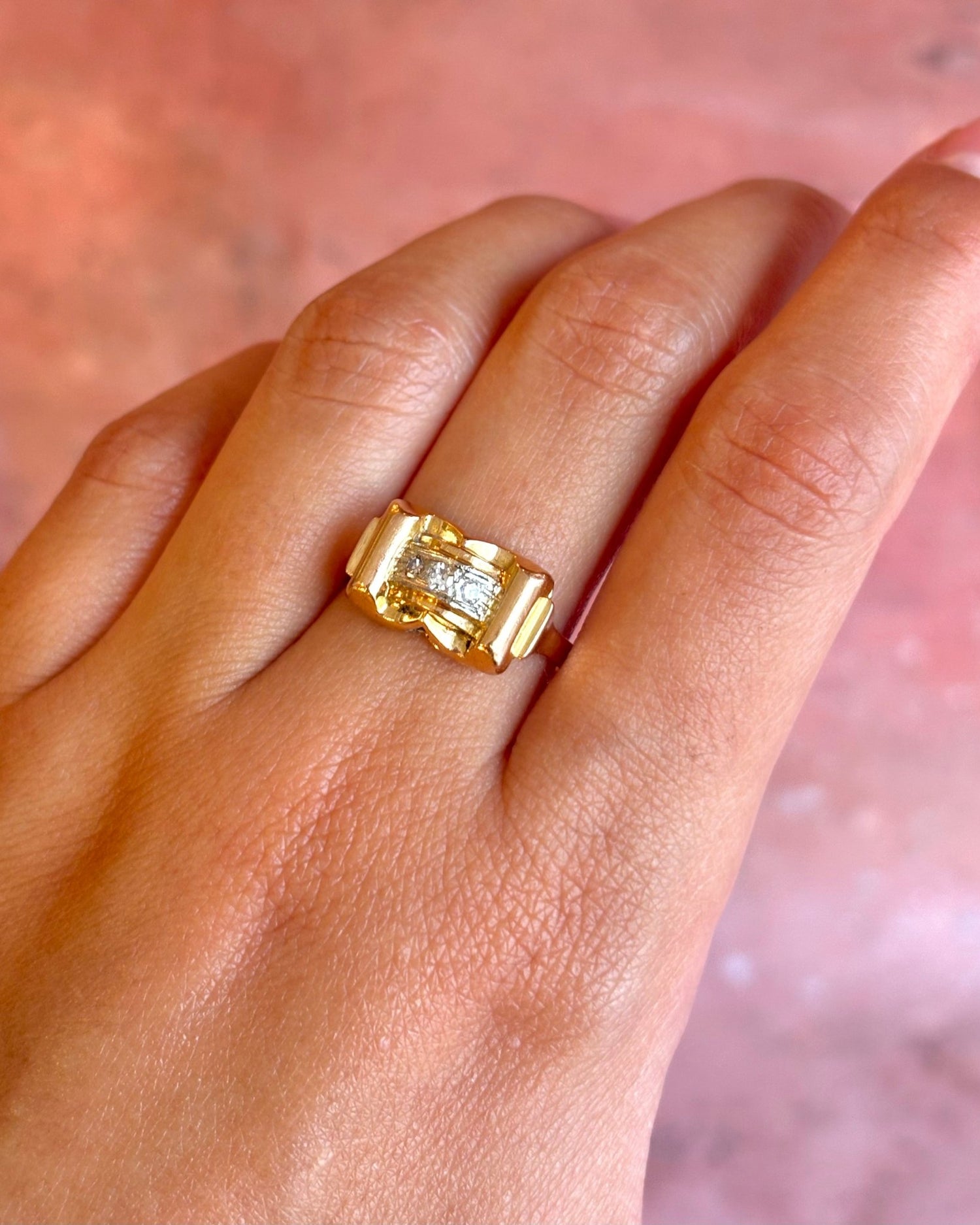 Bague Tank Diamants "Marthe" - Elliade Paris