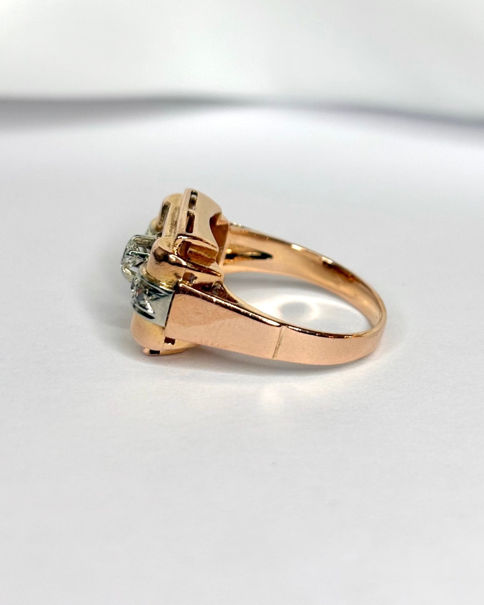 Bague Tank Diamants &amp; Or 5.05g "Inès" - Elliade Paris