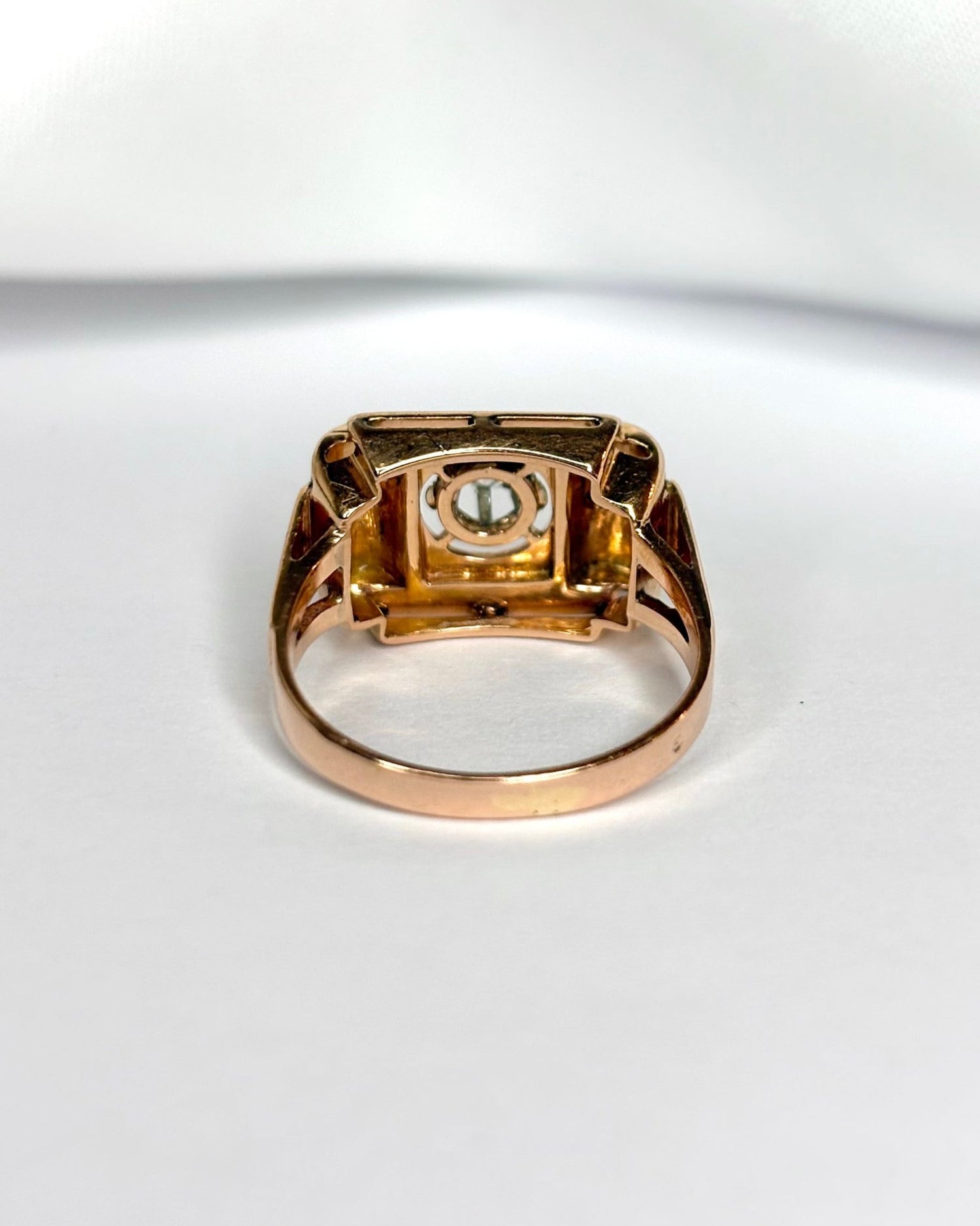 Bague Tank Diamants &amp; Or 5.05g "Inès" - Elliade Paris