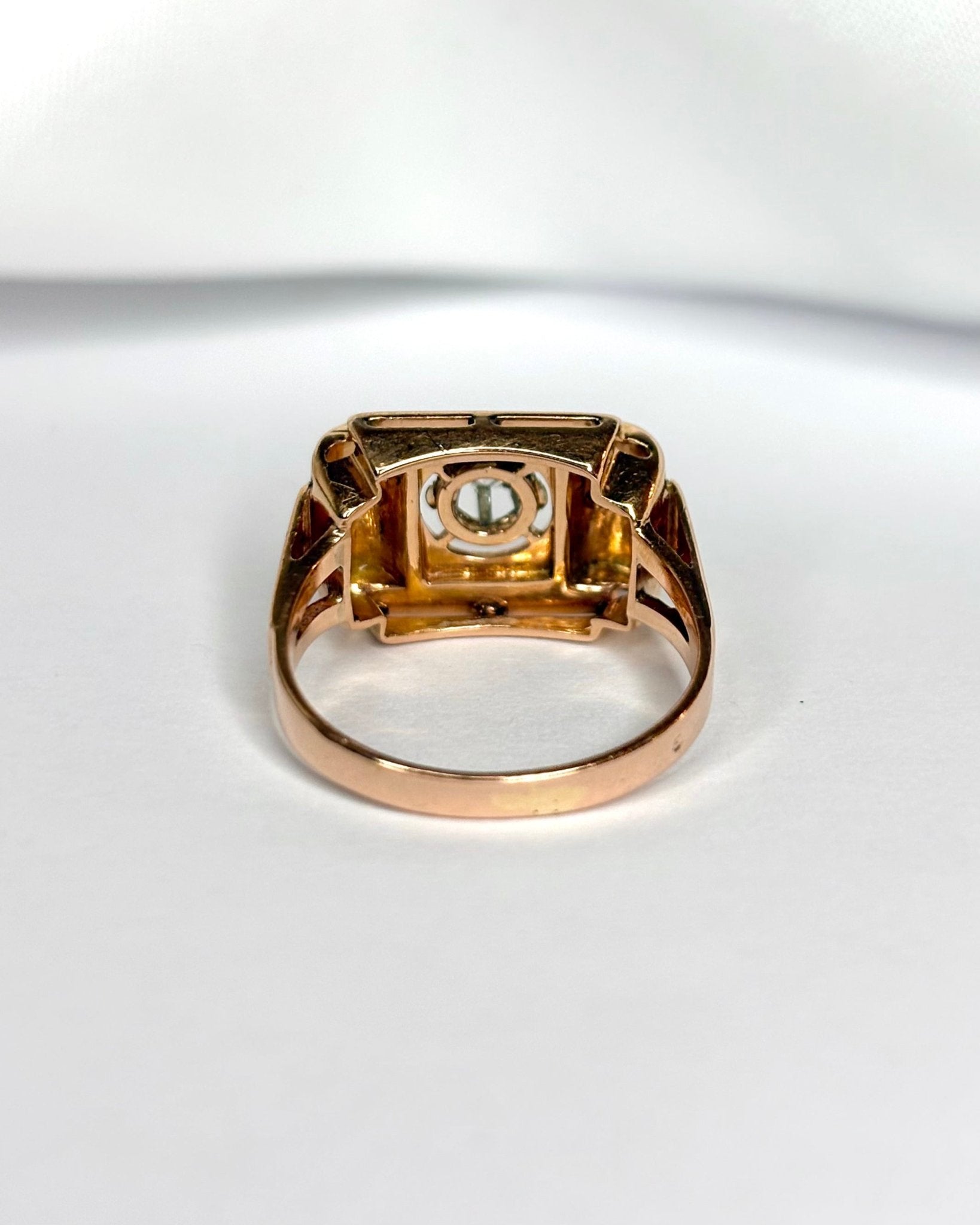 Bague Tank Diamants &amp; Or 5.05g "Inès" - Elliade Paris