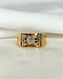 Bague Tank Diamants, Rubis & Or 12.33 g "Élise" - Elliade Paris